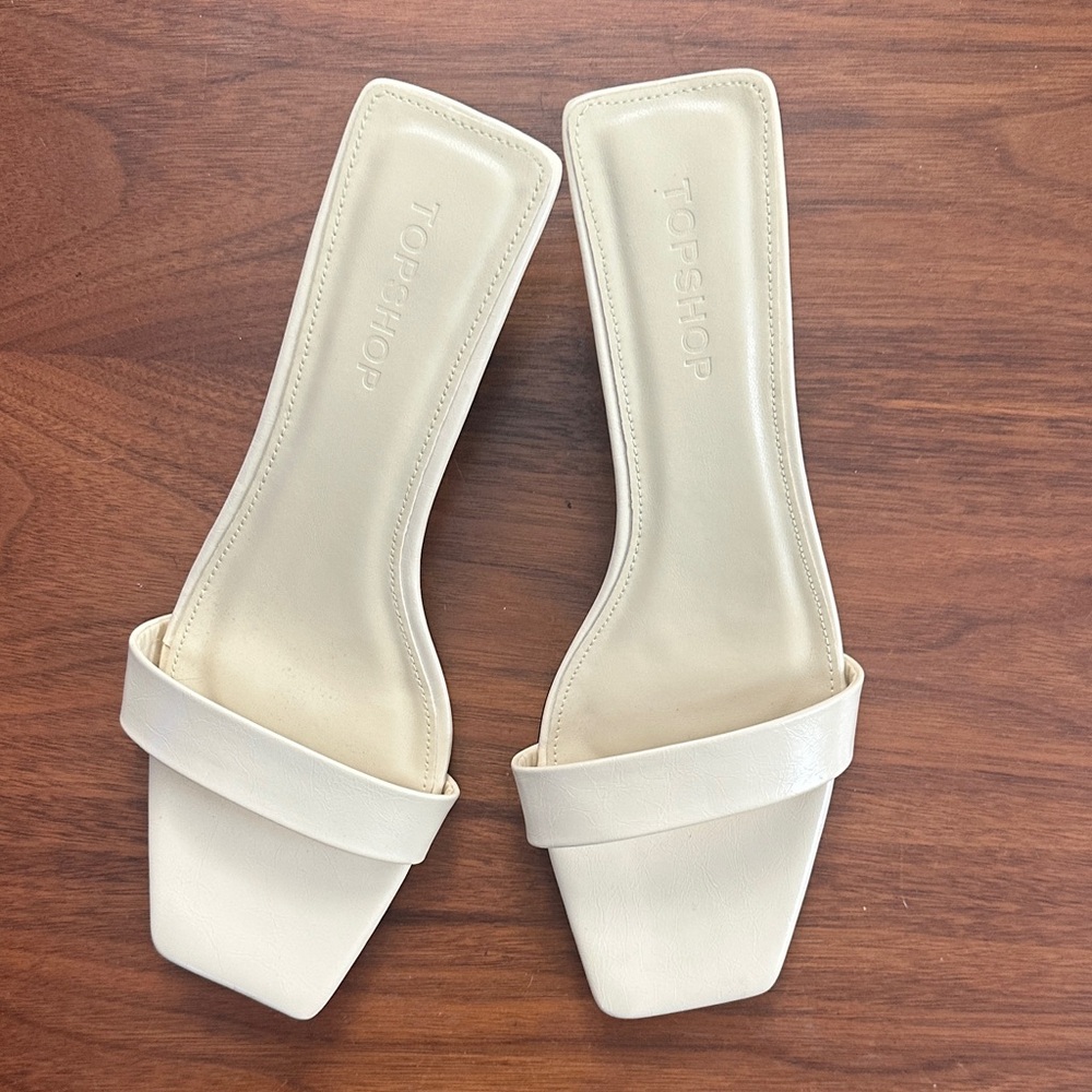 Topshop Beige Women's Slide Sandals